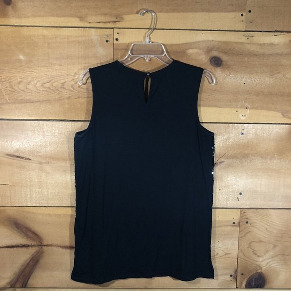 Vince Camuto Sleeveless Sequenced Tank Top Shirt Womens Size Small Open Back - Picture 7 of 10